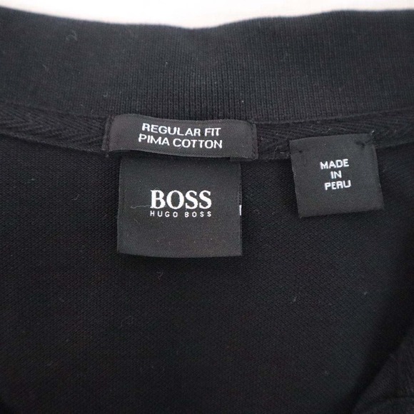 Hugo Boss Regular Fit Pima Cotton Polo – Black – Made in Peru – Large L - Picture 5 of 9
